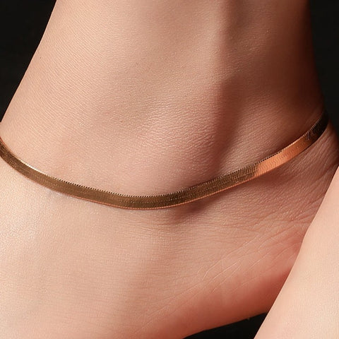 Fish Scale Rose Gold Anklet.