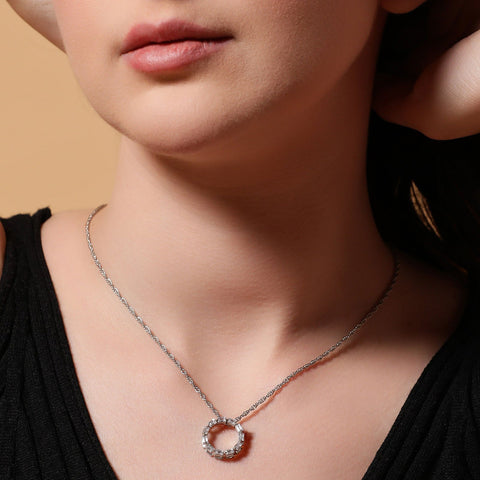 Adoring Circle CZ Necklace - KORE JEWELS