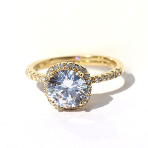 Alluring Squircle Solitaire Gold Ring. - KORE JEWELS