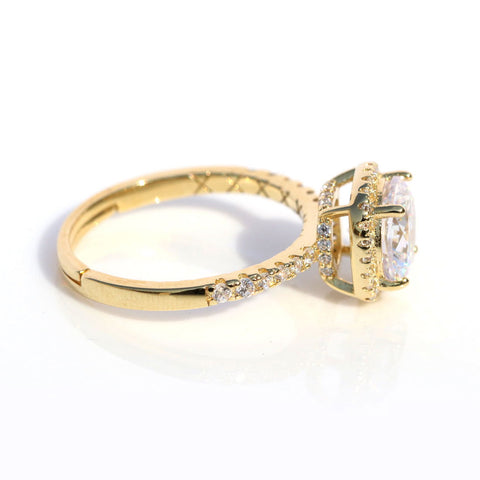 Alluring Squircle Solitaire Gold Ring. - KORE JEWELS