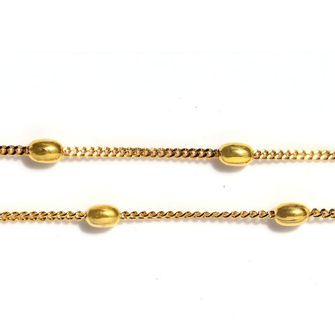 Beaded Chain Rose Gold Anklet. - KORE JEWELS