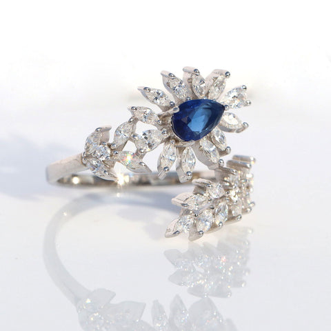 Charming Leaf Sapphire Ring. - KORE JEWELS