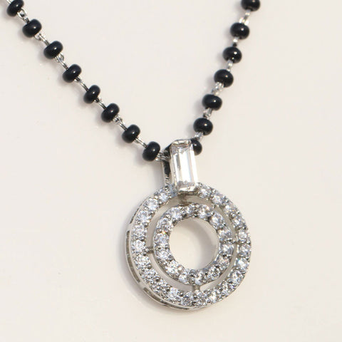 Concentric Double Circle Mangalsutra. - KORE JEWELS