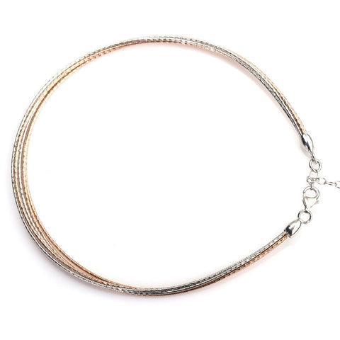 Dual Tone Layered Anklet. - KORE JEWELS