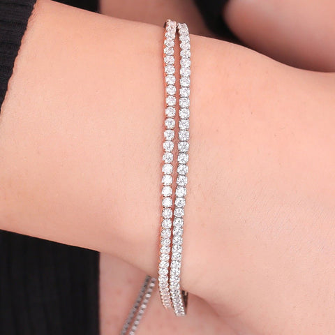 Dual Tone Tiny Square Beads Bracelet - KORE JEWELS