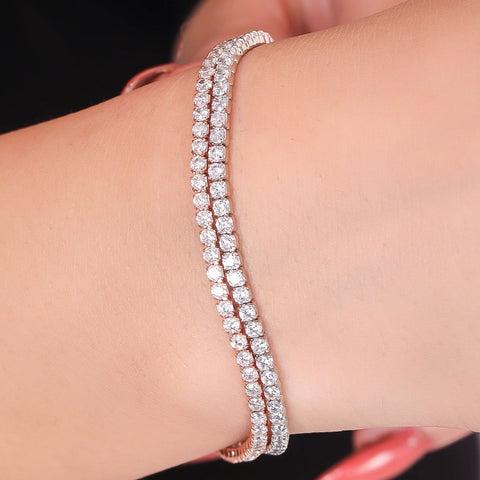 Dual Tone Tiny Square Beads Bracelet - KORE JEWELS