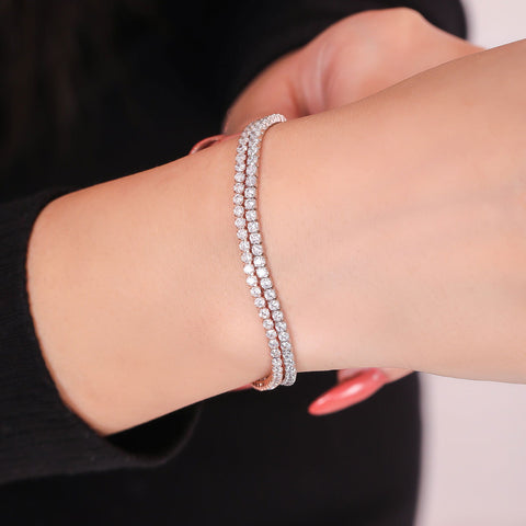 Dual Tone Tiny Square Beads Bracelet - KORE JEWELS