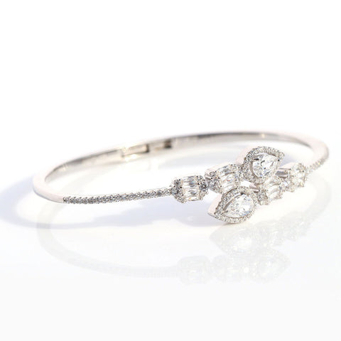 Exquisite Teardrop Zirconia Kada Bracelet. - KORE JEWELS