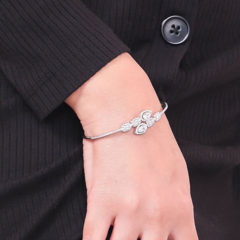 Exquisite Teardrop Zirconia Kada Bracelet. - KORE JEWELS