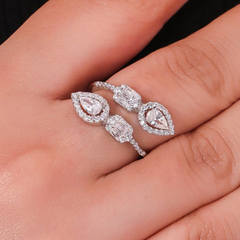 Exquisite Teardrop Zirconia Ring. - KORE JEWELS