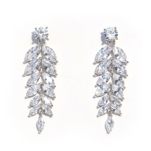 Glister Multi-Leaf Drop Earings - KORE JEWELS