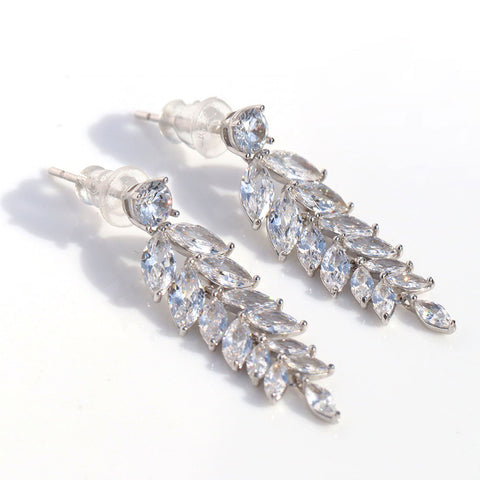 Glister Multi-Leaf Drop Earings - KORE JEWELS