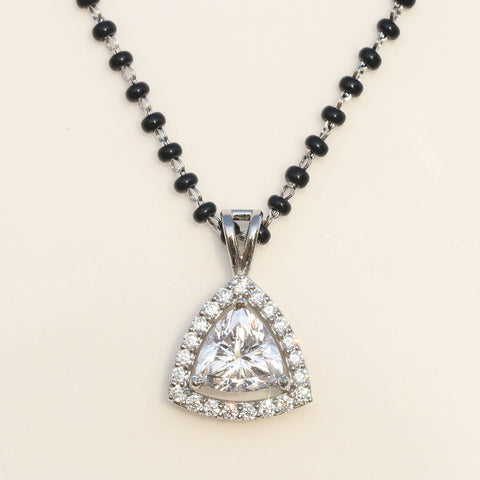 Halo Triangle Mangalsutra. - KORE JEWELS