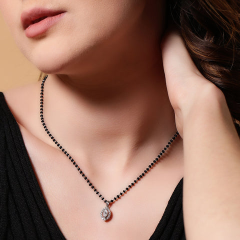 Leaf Style Mangalsutra. - KORE JEWELS