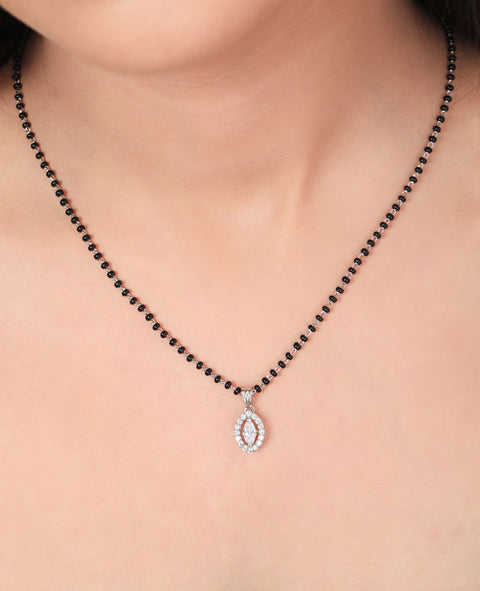 Leaf Style Mangalsutra. - KORE JEWELS