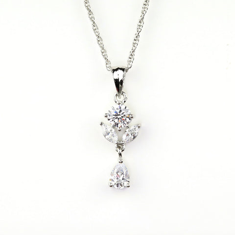 Multi Leaf Tear-Drop Necklace - KORE JEWELS