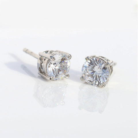 Round Solitaire Earings - KORE JEWELS