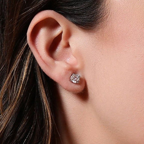 Round Solitaire Earings - KORE JEWELS