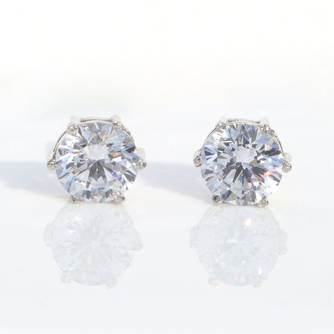 Round Solitaire Earings - KORE JEWELS