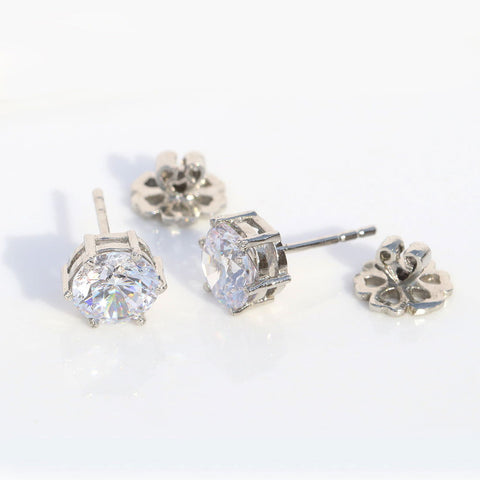 Round Solitaire Earings - KORE JEWELS