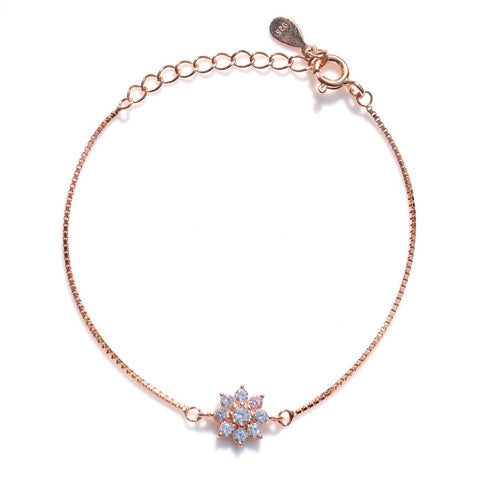 Royal Flower Rose Gold Bracelet - KORE JEWELS