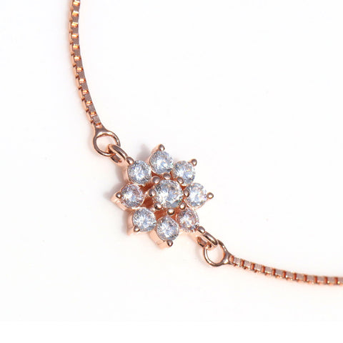 Royal Flower Rose Gold Bracelet - KORE JEWELS