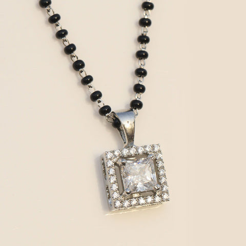 Single Halo Square Mangalsutra - KORE JEWELS