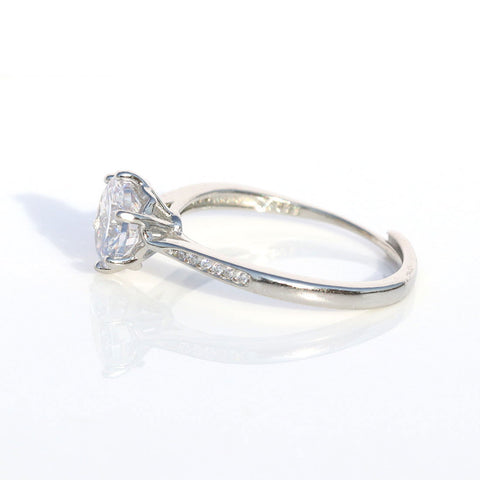 Single Solitaire Zirconia Ring. - KORE JEWELS