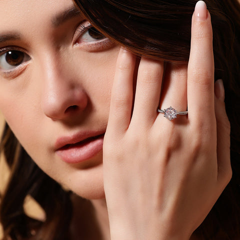 Single Solitaire Zirconia Ring. - KORE JEWELS