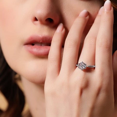 Single Solitaire Zirconia Ring. - KORE JEWELS