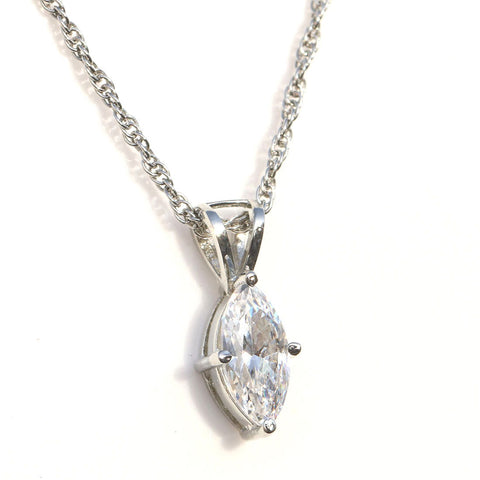 Solitaire Leaf-style Necklace - KORE JEWELS
