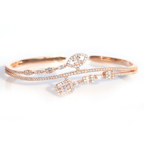 Superlative Rose Gold Kada Bracelet. - KORE JEWELS