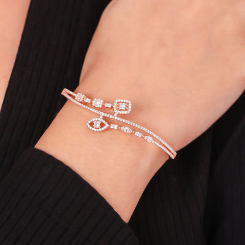 Superlative Rose Gold Kada Bracelet. - KORE JEWELS