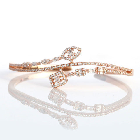 Superlative Rose Gold Kada Bracelet. - KORE JEWELS