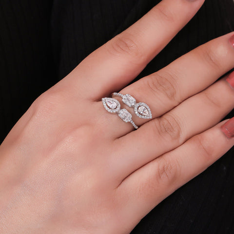 Teardrop Ring and Kada Bracelet Combo. - KORE JEWELS