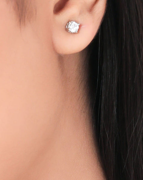 Tiny Round Solitaire Earrings & Mangalsutra Set. - KORE JEWELS