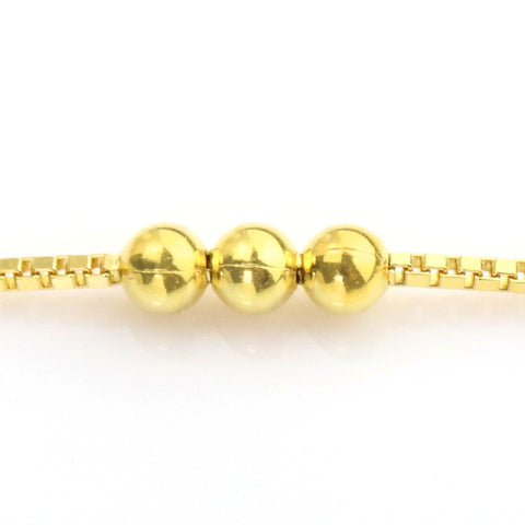 Triple Beaded Chain Rose Gold Anklet - KORE JEWELS