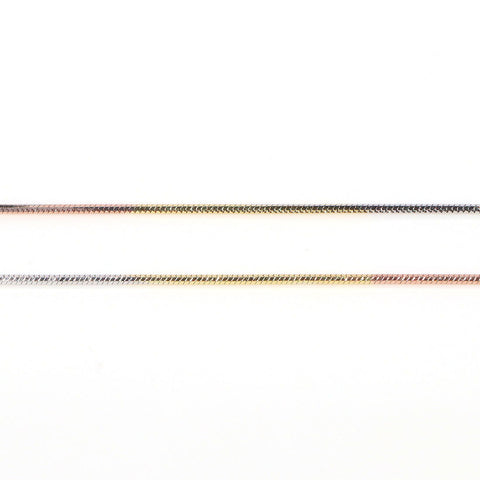 Vivid Snake Chain Triple Tone Anklet - KORE JEWELS