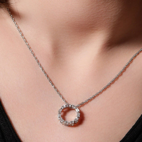 Adoring Circle CZ Necklace - KORE JEWELS 