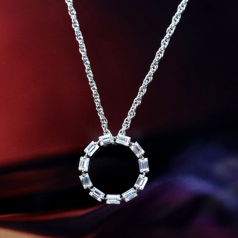 Adoring Circle CZ Necklace - KORE JEWELS 
