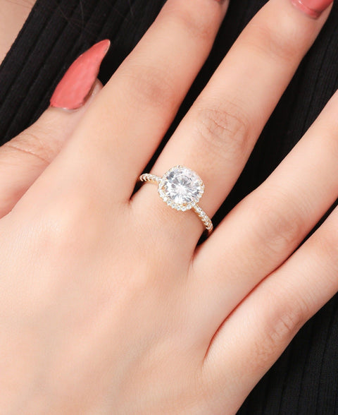 Alluring Squircle Solitaire Gold Ring. - KORE JEWELS 