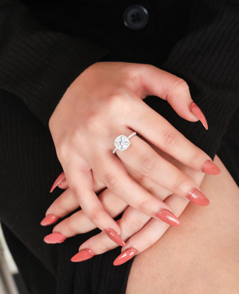 Alluring Squircle Solitaire Ring. - KORE JEWELS 