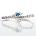 Captivating Leaf Saphire Kada Bracelet. - KORE JEWELS 