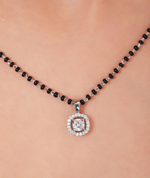 Charming Halo Squiricle Mangalsutra. - KORE JEWELS 