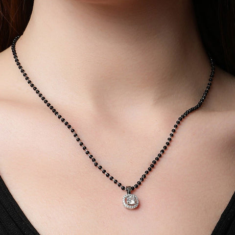 Charming Halo Squiricle Mangalsutra. - KORE JEWELS 