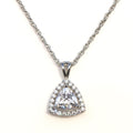 Charming Halo Triangle Necklace. - KORE JEWELS 
