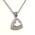 Charming Halo Triangle Necklace. - KORE JEWELS 