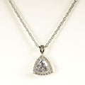 Charming Halo Triangle Necklace. - KORE JEWELS 