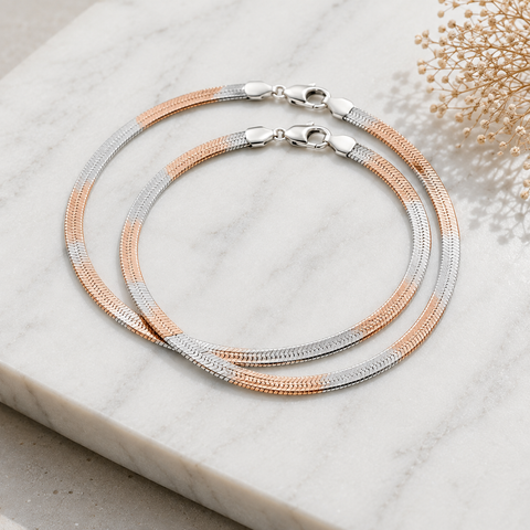 Dual Tone Fish Scale Anklet.