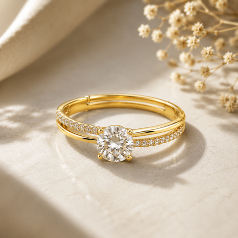 Enchanting Solitaire CZ Ring.